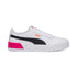 Sneakers bianche con dettaglio fucsia sul tallone Puma Carina L, Brand, SKU s312000094, Immagine 0